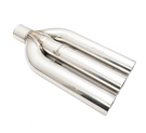 Megan Racing Universal Triple 3" VIP Exhaust Tip "Blast Pipe" Style (weld-on) - Straight Cut - Stainless Tips - MR-UT-TR3