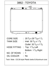 CSF 17-19 Toyota Highlander 3.5L OEM Plastic Radiator - csf3862 CSF 17-19 Toyota Highlander 3.5L OEM Plastic Radiator - csf3862