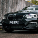 MHC BMW 1 Series LCI Double Slat Front Grilles In Gloss Carbon Fibre (F20/F21)  MHC-F20F21-CF-FG001