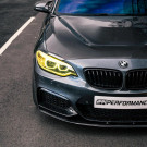 MHC Black BMW M2/2 Series Single Slat Front Grilles In Gloss Black (F87/F22/F23)  MHCB-2SER-GB-FG001