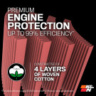 K&N High-Flow Original Lifetime Engine Air Filter - Audi R8 V10-5.2L F/I (2 per Box) - knnE-0669