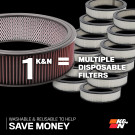 K&N High-Flow Original Lifetime Engine Air Filter - Audi A6 L4-2.0L F/I - knnE-2987 K&N High-Flow Original Lifetime Engine Air Filter - Audi A6 L4-2.0L F/I - knnE-2987