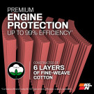 K&N High-Flow Original Lifetime Engine Air Filter - Audi RS6/7 V8-4.0L F/I - knnE-0664