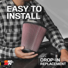 K&N High-Flow Original Lifetime Engine Air Filter - Audi RS6/7 V8-4.0L F/I - knnE-0664