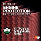 K&N High-Flow Original Lifetime Engine Air Filter - Toyota Land Cruiser Prado L4-2.8L DSL - knn33-3062