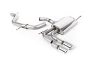 Milltek Audi A3 Non-Resonated (Louder) Cat-Back Exhaust System with Smaller Volume Rear Silencer and GT-80 Polished Trims - SSXAU638
