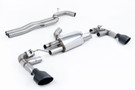 Milltek Audi RS3 80MM Non-Resonated (Louder) Cat-Back Exhaust System with Cerakote Black Trims - SSXAU978