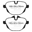EBC 11+ BMW X3 2.0 Turbo (F25) Ultimax2 Rear Brake Pads - ebcUD1473