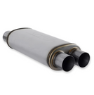 Flowmaster Flow FX Stainless Steel Muffler - Fits 2010-2019 Toyota Tundra - 3.00 Dual In/3.00 Dual Out - Straight Through Performance - Moderate Sound - 72469