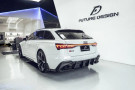 Future Design Audi RS6 Avant (C8) Carbon Fiber Rear Diffuser With Splitters