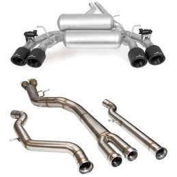 REMUS Exhaust W/ Carbon Tips + Active Autowerke Single Midpipes Combo Deal BMW M2 Competition