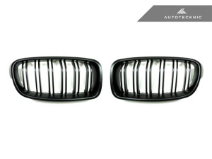 AutoTecknic Dual-Slats Stealth Black Front Grille Set - F30 3-Series - ATK-BM-0179-DS-MB AutoTecknic Dual-Slats Stealth Black Front Grille Set - F30 3-Series - ATK-BM-0179-DS-MB