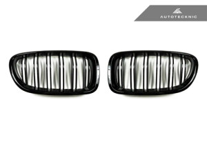 AutoTecknic Dual-Slats Gloss Black Front Grille Set - F10 5-Series | M5 - ATK-BM-0067-DS-GB AutoTecknic Dual-Slats Gloss Black Front Grille Set - F10 5-Series | M5 - ATK-BM-0067-DS-GB