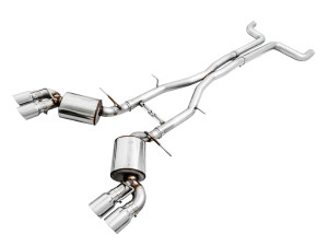 AWE Touring Edition Cat-back Exhaust for Gen6 Camaro SS / ZL1 / LT1 - Non-Resonated - Chrome Silver Tips (Quad Outlet)  awe3020-42068