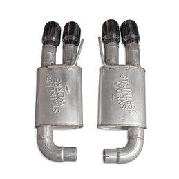 Stainless Works 18-23 Mustang GT Axleback Legend Exhaust - Black Tips - sswM18ABLB Stainless Works 18-23 Mustang GT Axleback Legend Exhaust - Black Tips - sswM18ABLB