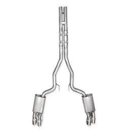 Stainless Works 2024 Mustang GT Catback Dual Tips Legend Sound H-Pipe Factory Connect Exhaust - sswM24QUADHFCL