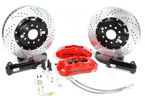 Baer Brakes 14" Pro+ Front Brake Kit, Fire Red, SDZ For C5/C6 Corvette Based Spindles & Hubs - 4301352FR