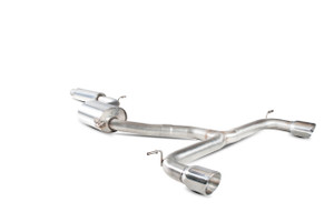 Scorpion Exhaust Resonated cat-back system with no valves With Black Ceramic Tailpipe For Golf MK7 R  