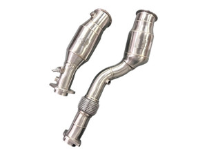 MAD BMW S58 Catted Downpipes M3 M4 G80 G82 G83 W/ No CEL Guarantee & Flex Section - MAD-121
