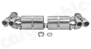 CARGRAPHIC Turbo-Back Sport Exhaust System (SUPER SOUND / RACE SOUND Version) w/2x 200CPSI ODB2 HD Catalytic Converters, 2x Integrated Exhaust Valves & 2x 89mm Double-End Tailpipe Set For Porsche 997.2 Turbo / Turbo S 3.8L - CARP97TDFIETSFLAP CARGRAPHIC Turbo-Back Sport Exhaust System (SUPER SOUND / RACE SOUND Version) w/2x 200CPSI ODB2 HD Catalytic Converters, 2x Integrated Exhaust Valves & 2x 89mm Double-End Tailpipe Set For Porsche 997.2 Turbo / Turbo S 3.8L - CARP97TDFIETSFLAP