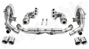 CARGRAPHIC Cylinder Head-Back Sport Exhaust System w/Catted Manifold Set, Center Silencer Replacement X-Pipe, Sport Rear Silencer w/Valves & Tailpipe Set For Porsche 997.2 Carrera 2 / 4 / 2S / 4S / 2 GTS / 4 GTS 3.6L / 3.8L - PERP97DFIKITXFLAP CARGRAPHIC Cylinder Head-Back Sport Exhaust System w/Catted Manifold Set, Center Silencer Replacement X-Pipe, Sport Rear Silencer w/Valves & Tailpipe Set For Porsche 997.2 Carrera 2 / 4 / 2S / 4S / 2 GTS / 4 GTS 3.6L / 3.8L - PERP97DFIKITXFLAP