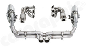 CARGRAPHIC GT3-Look Cylinder Head-Back Sport Exhaust System w/Catted Manifold Set, Center X-Pipe, Valved Sport Rear Silencer & Tailpipe Set For Porsche 997.2 Carrera 2/4/2S/4S/2 GTS/4 GTS & Speedster/Sport Classic - PERP97DFIKITXFLAPGT3 CARGRAPHIC GT3-Look Cylinder Head-Back Sport Exhaust System w/Catted Manifold Set, Center X-Pipe, Valved Sport Rear Silencer & Tailpipe Set For Porsche 997.2 Carrera 2/4/2S/4S/2 GTS/4 GTS & Speedster/Sport Classic - PERP97DFIKITXFLAPGT3