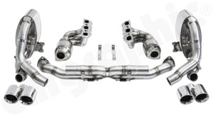 CARGRAPHIC Cylinder-Head Back Sport Exhaust System w/Catted Manifold Set, Center Silencer Replacement X-Pipe & Sport Rear Silencer w/Tailpipe Set w/o Exhaust Valves For Porsche 997.2 Carrera 2/4/2S/4S/2 GTS/4 GTS 3.6L/3.8L - PERP97DFIKITX CARGRAPHIC Cylinder-Head Back Sport Exhaust System w/Catted Manifold Set, Center Silencer Replacement X-Pipe & Sport Rear Silencer w/Tailpipe Set w/o Exhaust Valves For Porsche 997.2 Carrera 2/4/2S/4S/2 GTS/4 GTS 3.6L/3.8L - PERP97DFIKITX