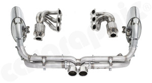 CARGRAPHIC GT3-Look Cylinder-Head Back Sport Exhaust System w/Catted Manifold Set, Center X-Pipe & Sport Rear Silencer w/Tailpipe Set w/o Exhaust Valves For Porsche 997.2 Carrera 2/4/2S/4S/2 GTS/4 GTS & Speedster/Sport Classic 3.8L - PERP97DFIKITXGT3 CARGRAPHIC GT3-Look Cylinder-Head Back Sport Exhaust System w/Catted Manifold Set, Center X-Pipe & Sport Rear Silencer w/Tailpipe Set w/o Exhaust Valves For Porsche 997.2 Carrera 2/4/2S/4S/2 GTS/4 GTS & Speedster/Sport Classic 3.8L - PERP97DFIKITXGT3