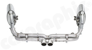 CARGRAPHIC GT3-Look Sport Cat-Back Exhaust System - Center Silencer Replacement X-Pipe w/Sport Rear Silencer w/o Valves w/Tailpipe Set For Porsche 997.2 Carrera 2/4/2S/4S/2 GTS/4 GTS 3.6L/3.8L - PERP97DFIKITXCBGT3 CARGRAPHIC GT3-Look Sport Cat-Back Exhaust System - Center Silencer Replacement X-Pipe w/Sport Rear Silencer w/o Valves w/Tailpipe Set For Porsche 997.2 Carrera 2/4/2S/4S/2 GTS/4 GTS 3.6L/3.8L - PERP97DFIKITXCBGT3