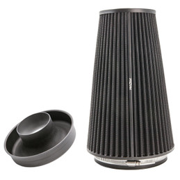 Ramair Pleated Universal XL Cone Air Filter Intake with Velocity Stack 127mm (5inch) OD  PR-CC-196-VS-127-BK