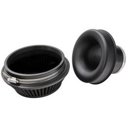 Ramair Pleated Universal Small Cone Air Filter Intake Velocity Stack 76mm (3inch) OD  PR-CC-193-VS-76-BK