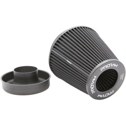 Ramair Pleated Large Uni Performance Cone Air Filter & Velocity Stack - 80mm (3.5inch) OD  PR-CC-195-VS-80-BK