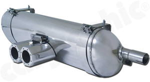CARGRAPHIC Sport Rear Silencer w/89mm Double-End "Octagon" Tailpipe w/Perforated Insert (SOUND VERSION with TÜV Certificate) For Porsche 986 Boxster 2.7L, Boxster S 3.2L & Boxster 550 Spyder - CARP86SETOCT CARGRAPHIC Sport Rear Silencer w/89mm Double-End "Octagon" Tailpipe w/Perforated Insert (SOUND VERSION with TÜV Certificate) For Porsche 986 Boxster 2.7L, Boxster S 3.2L & Boxster 550 Spyder - CARP86SETOCT