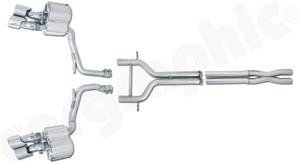 CARGRAPHIC Cat-Back Sport Exhaust System w/Exhaust Valves (SOUND / SUPER SOUND Version) For Porsche 970.2 Panamera Turbo / Turbo S 4.8L V8 - PERP70TKITCBFL