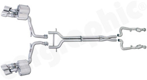 CARGRAPHIC Manifold-Back Sport Exhaust System w/Catalytic Converters & Exhaust Valves (SOUND / SUPER SOUND Version) For Porsche 970.2 Panamera Turbo / Turbo S 4.8L V8 - PERP70TKITFL