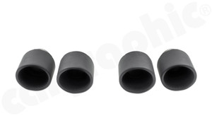 CARGRAPHIC Sport Tailpipe Set - 4x 100mm Round, Slash-Cut, Rolled-In w/Perforated Insert & Matte Black Thermopaint Finished For Porsche 971 Panamera - CARP71ER40RTP