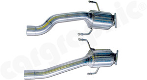CARGRAPHIC Secondary Sport Catalytic Converter Set w/2x 100CPSI MS Catalytic Converters For Porsche 957 Cayenne S / GTS 4.8L V8 - CARP57SKAT