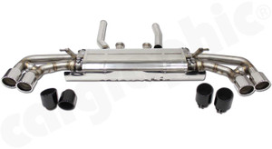 CARGRAPHIC Sport Rear Silencer w/Integrated Exhaust Valves (SOUND / SUPER SOUND Version) For Porsche 958.2 Cayenne Turbo / Turbo S V8 4.8L - CARP58TETFLAPFL