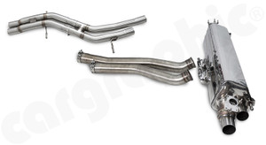 CARGRAPHIC Downpipe-Back Sport Exhaust System w/Integrated Exhaust Flaps (SOUND / SUPER SOUND Version) For Porsche Cayenne S 2.9L V6 - CARP5E3T29SYSDPOE