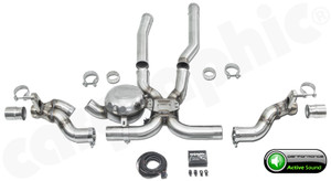 CARGRAPHIC Active Sound System w/Single Sound Actuator For Volkswagen Touareg 7P 4.2L V8 TDI - PERVW7PD42SMOE1