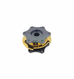 OBP Motorsport Steering Wheel Grey/Yellow Quick Release Hub - OBP-QRSW-2