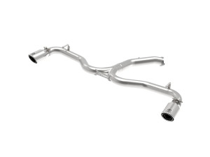 aFe Takeda 3 IN to 2-1/2 IN 304 Stainless Steel Axle-Back Exhaust (Polished Tips) for Hyundai Elantra GT 18-20 L4-1.6L (t) - afe49-37002-1P