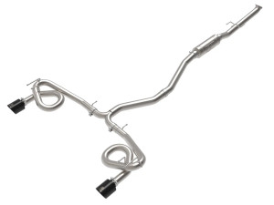 afe Takeda 2-1/2 IN to 3 IN 304 Stainless Steel Cat-Back Exhaust System w/ Black Tip for  Honda Civic Si 22-25 L4-1.5L afe49-36630-B