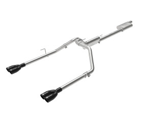 aFe Vulcan Series 3 IN to 2-1/2 IN 304 Stainless Steel Cat-Back Exhaust w/ Black Tip for  Jeep Wrangler (JL) 18-25 V6-3.6L  afe49-38084-B