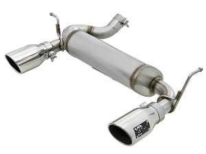 aFe Rebel Series 2-1/2 IN 409 Stainless Steel Axle-Back Exhaust System for Jeep Wrangler (JK) 07-18 V6-3.6L/3.8L (2/4-Door)   afe49-48061-P