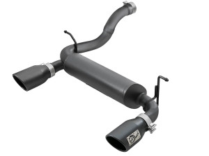 aFe Rebel Series 2-1/2 IN 409 Stainless Steel Axle-Back Exhaust System for Jeep Wrangler (JL) 18-25 L4-2.0L (t)/V6-3.6L afe49-48067-B