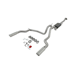 Flowmaster Force II Cat-Back Exhaust System Fits 2015-2020 Ford F-150 2.7L, 3.3L, 3.5L, 5.0-liter, Force II cat-back, dual out rear exit, 4.00-inch polished tips, stainless steel exhaust system - 818147
