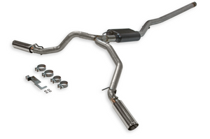 Flowmaster American Thunder Cat-Back Exhaust System Fits 2020-2025 Jeep Gladiator trucks with 3.6L engine, 409 Stainless Steel, Dual Exit with Polished Tips - Aggressive sound - 817913