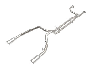 aFe Vulcan Series 3 IN to 3-1/2 IN 304 Stainless Steel Cat-Back Exhaust System w/ Polished Tip for  RAM 1500 TRX 21-24 V8-6.2L (sc) afe49-32084-P