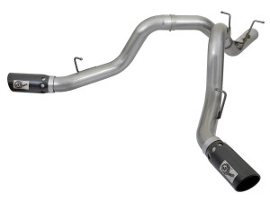 aFe Large Bore-HD 4 IN 409 Stainless Steel DPF-Back Exhaust System for GM Diesel Trucks 17-19 V8-6.6L (td) L5P afe49-44086-B